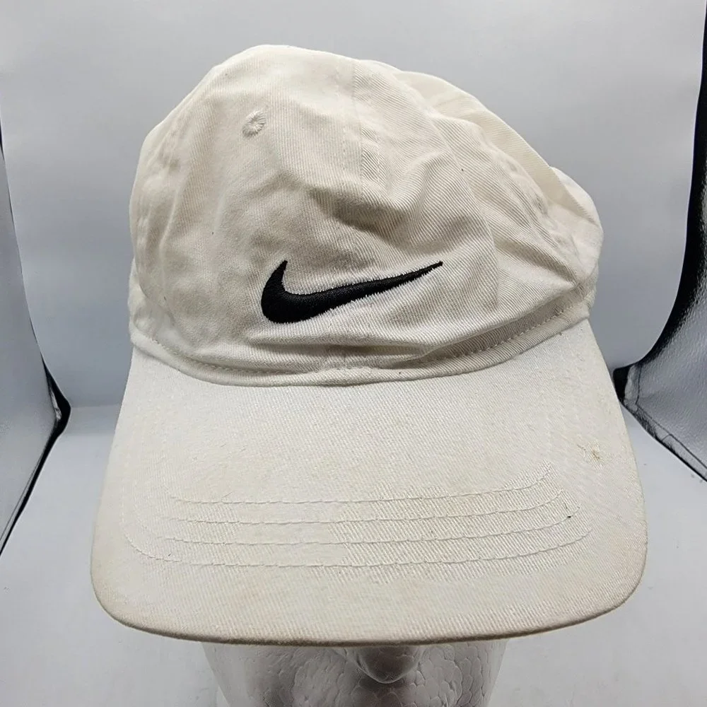 Nike Logo Hat Kids Strapback White Baseball Hat Cap Just Do It Swoosh